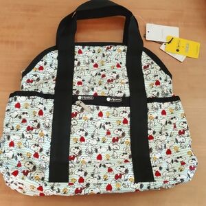 LeSportsac x Peanuts Double Trouble Backpack with Snoopy and Woodstock